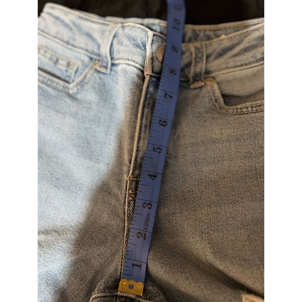 MAURICES Jeans Girls SZ 9 Long Evsies Blue Wash Mid-Rise Boyfriend Distressed - Picture 5 of 11